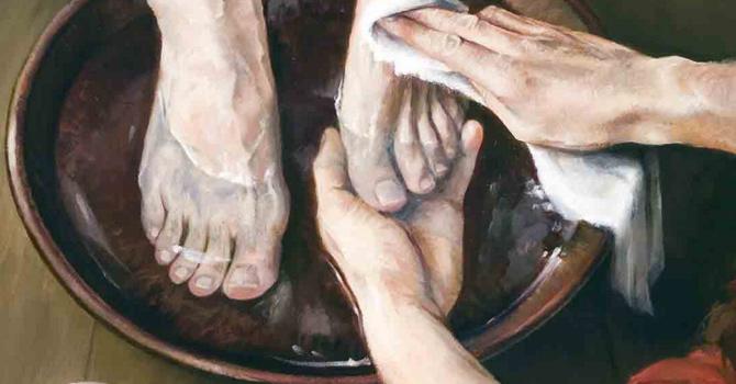 Jesus Washes an Apostle's Feet, Laurie Olson Lisonbee, 2006